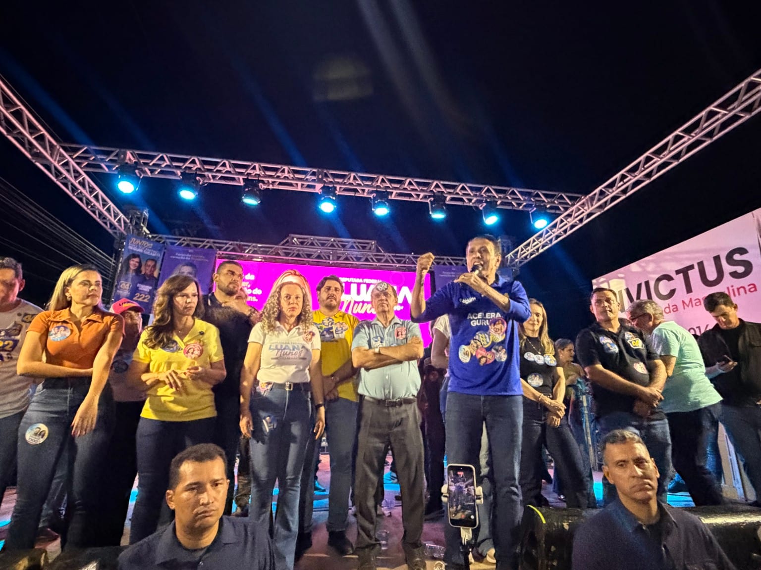 Em discurso no palanque em Gurupi, Gaguim faz compromissos e critica adversário ao Senado
