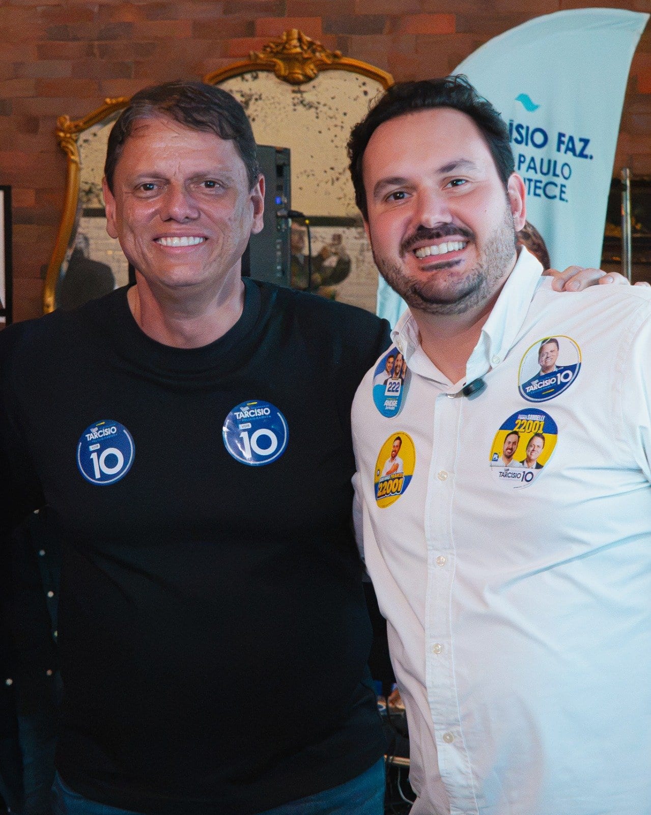 Tarcísio declara apoio a Franco Sardelli para deputado estadual
