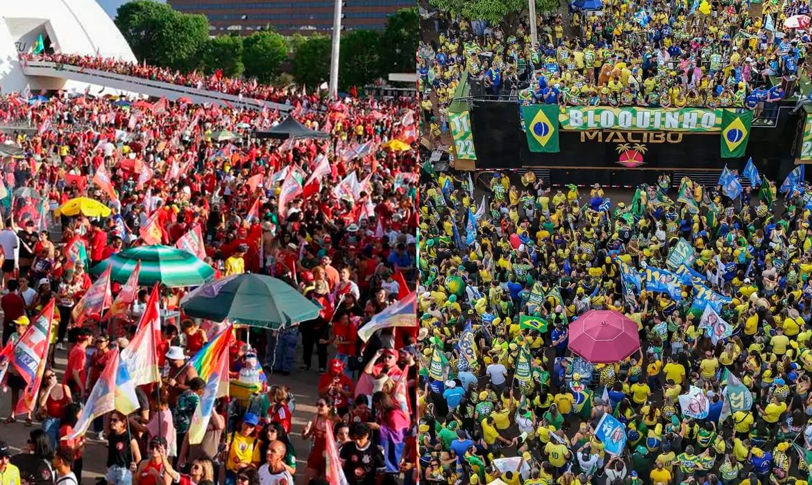 Em Brasília, atos por Lula e Flávio ficam a 2 km de distância