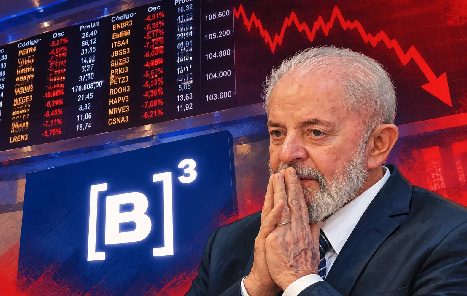 Vitória de Lula provoca queda histórica na Bolsa, dispara dólar e leva Tesouro a intervir no mercado
