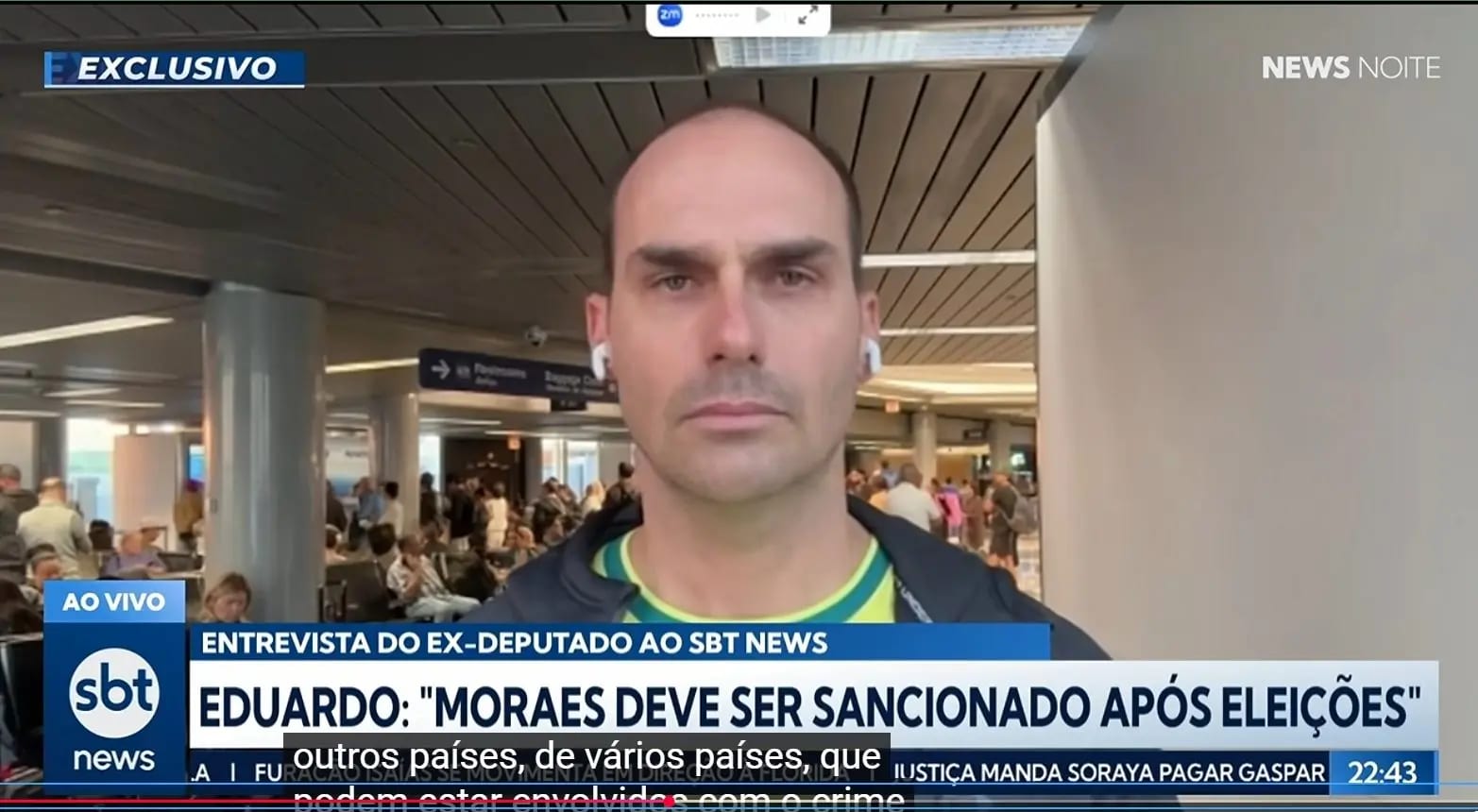 Eduardo Bolsonaro pede sanções dos EUA a Moraes se Flávio vencer eleição