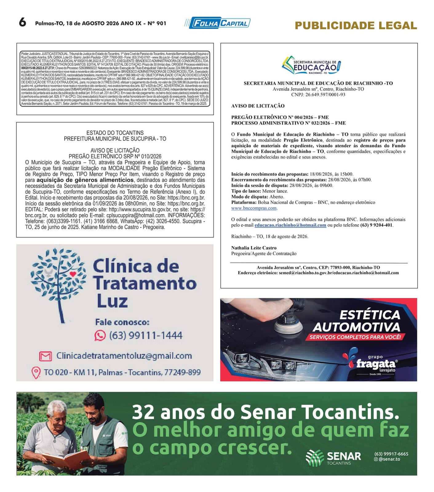 Riachinho abre pregão eletrônico nº 004/2026 para material de expediente