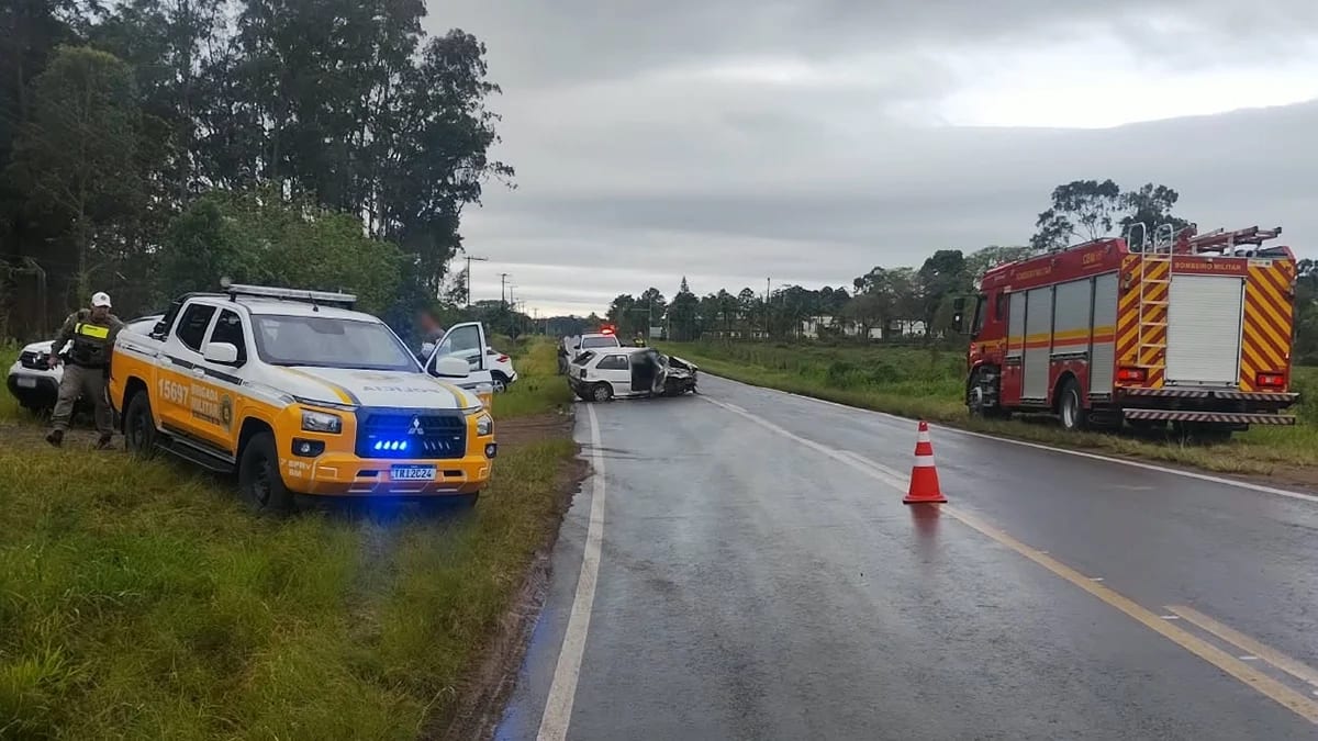 Colisão entre dois veículos deixa três pessoas feridas em Santo Antônio da Patrulha