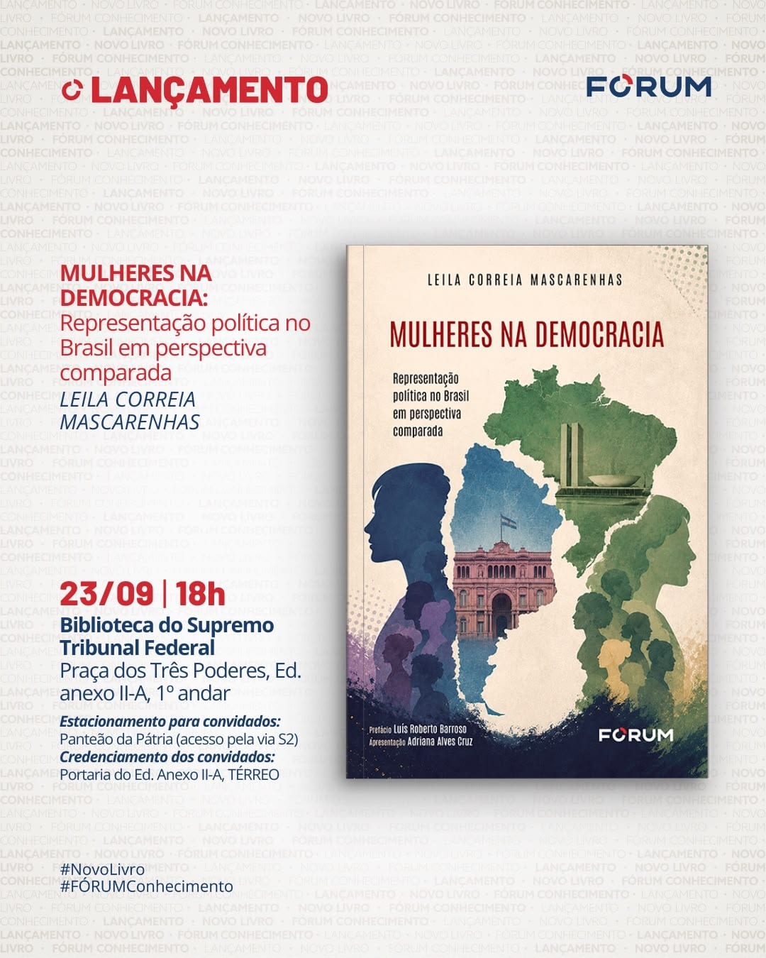 Pesquisadora lança no STF livro sobre representação feminina na política