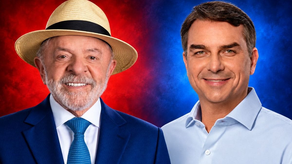 PoderData/Aya: primeira pesquisa do 2º turno aponta Flávio Bolsonaro com 53% e Lula com 47% na disputa presidencial