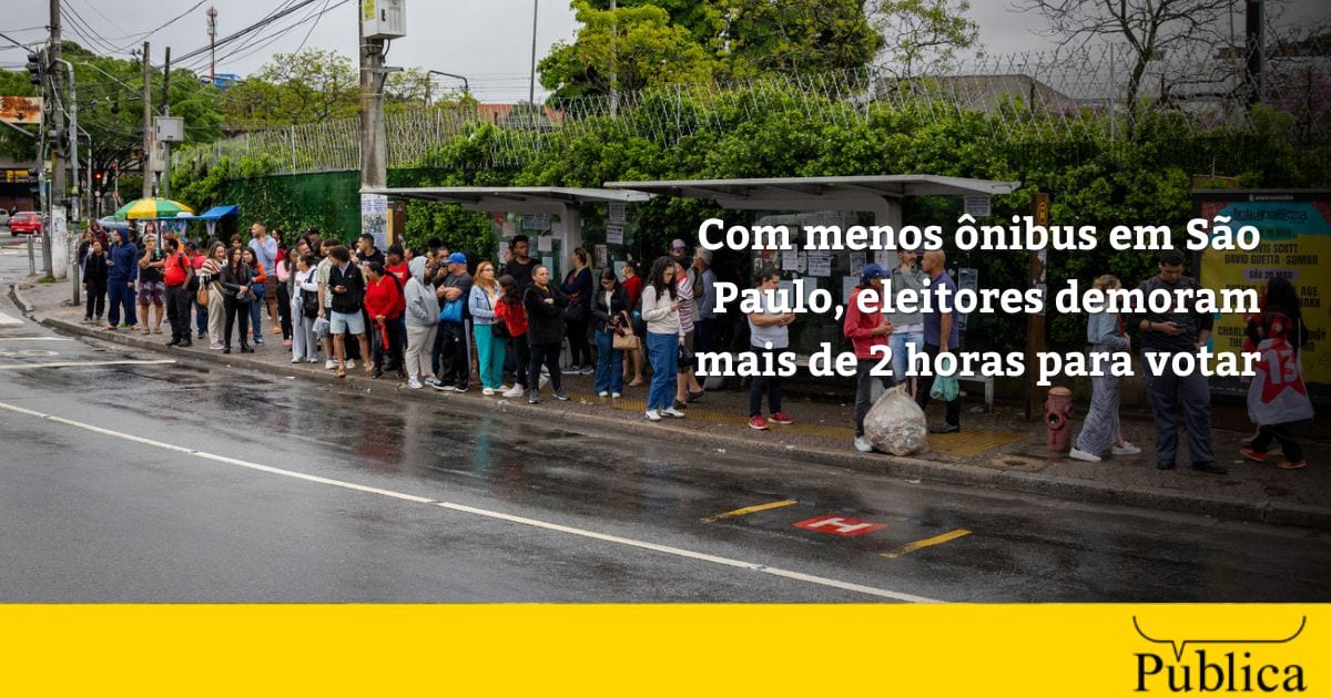 Com menos ônibus em São Paulo, eleitores demoram mais de 2 horas para votar