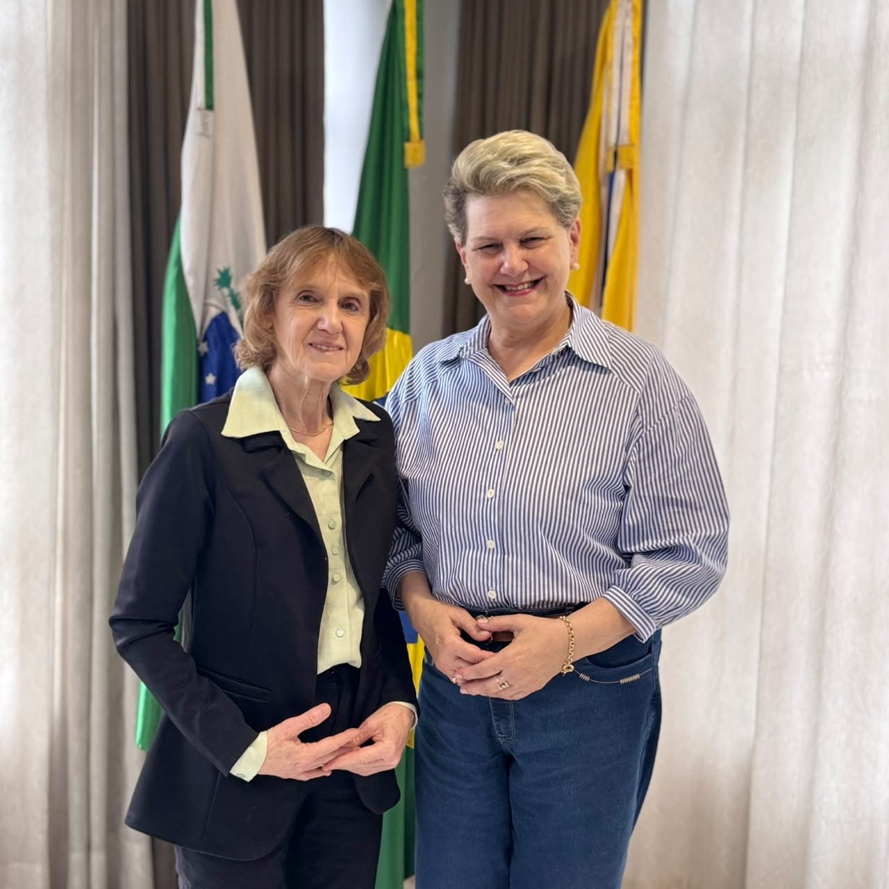 Luciana visita Professora Lurdinha, primeira mulher a assumir a Prefeitura de Francisco Beltrão