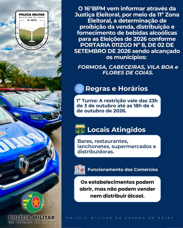 Justiça Eleitoral proíbe venda de álcool nas eleições de 2026