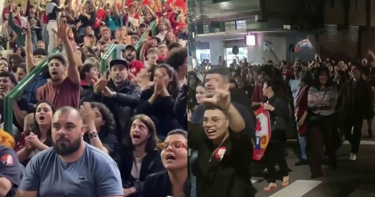 “Tropa do Lula” toma conta do Centro de Florianópolis em ato pela virada no 2º turno