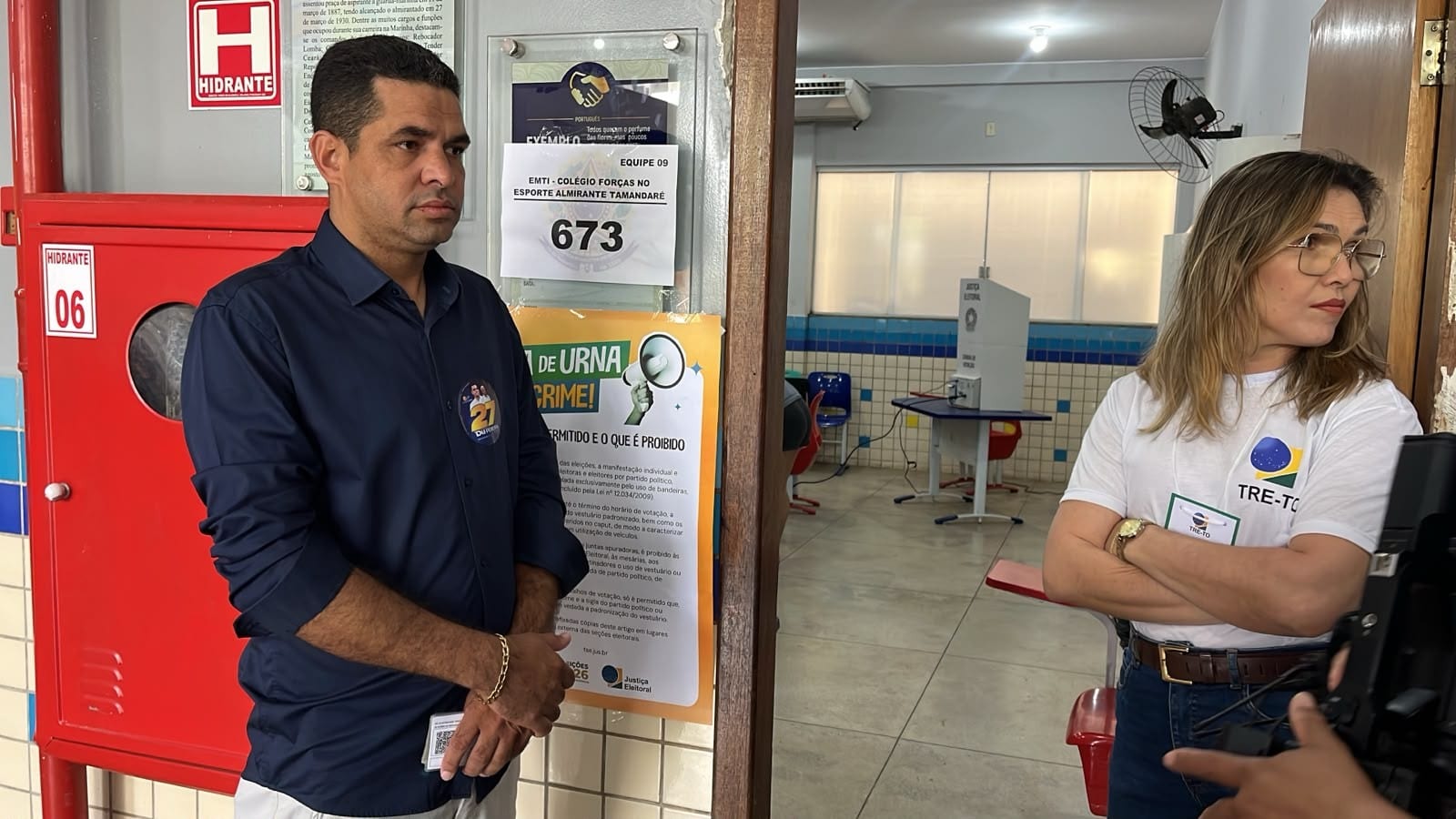 Du Pereira (DC) votou no Colégio Forças no Esporte, em Palmas