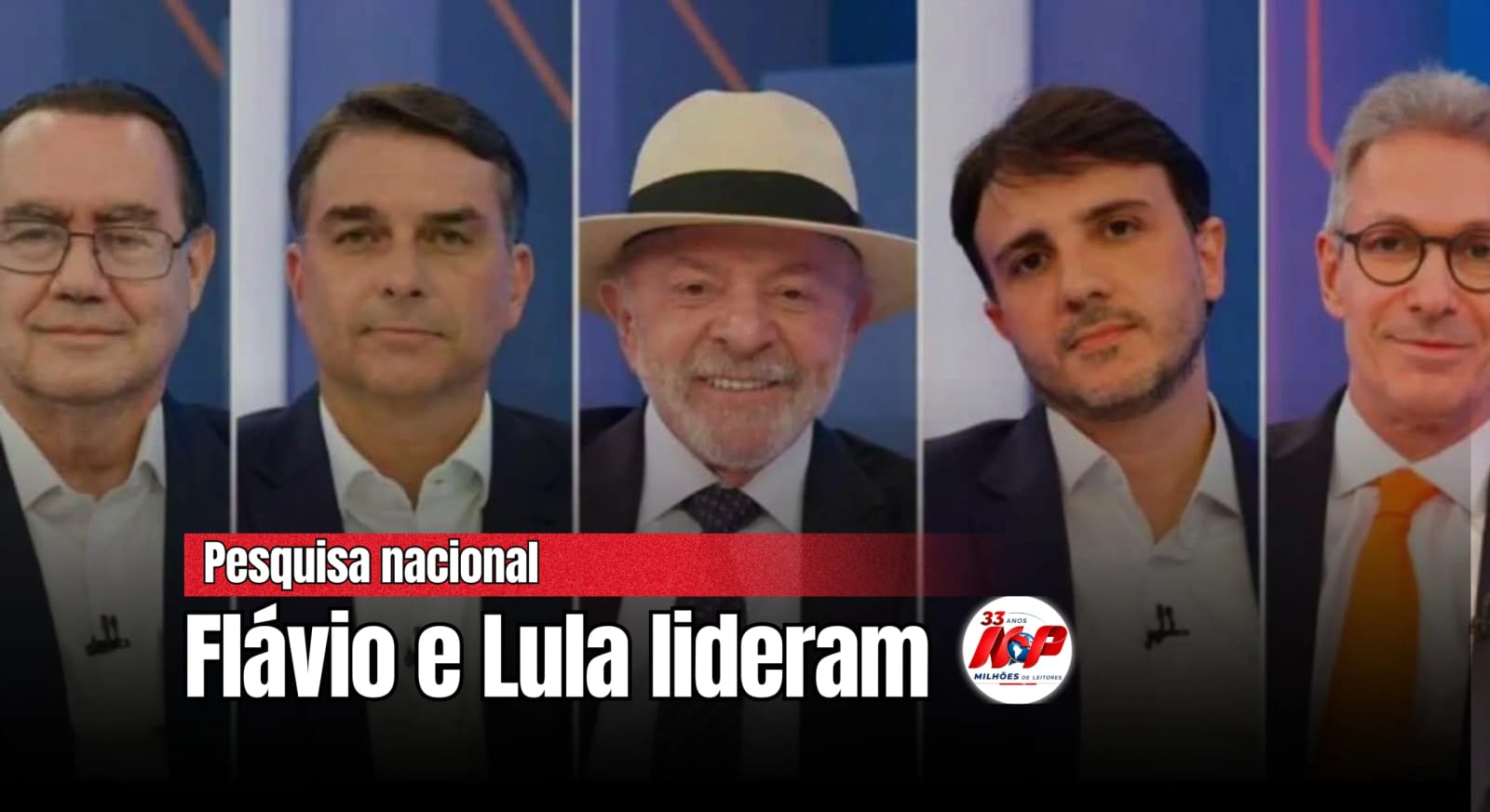 Lula 37% e Flávio 33% em cenário estimulado de primeiro turno