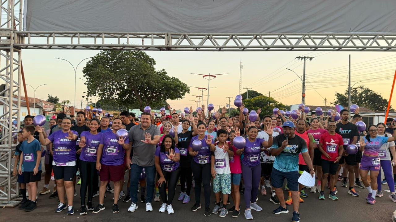 Cariri veste lilás e reúne mais de 300 pessoas na 2ª Corrida da Mulher pelo fim da violência