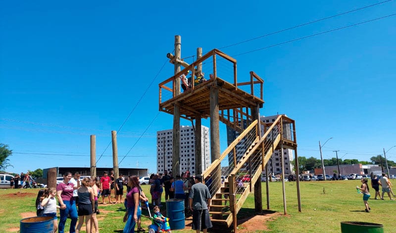 Prefeitura inaugura tirolesa do Parque das Águas em Assis