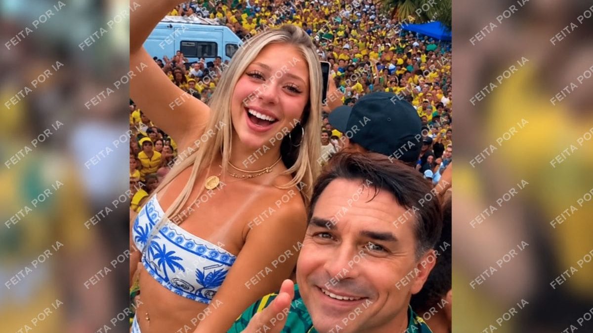 ‘Loirona do Flávio’: mulher que viralizou ao lado de Bolsonaro ganha 522 mil seguidores, mas não existe