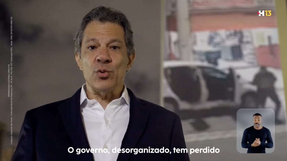 Haddad foca em críticas a Tarcísio em 1º horário eleitoral