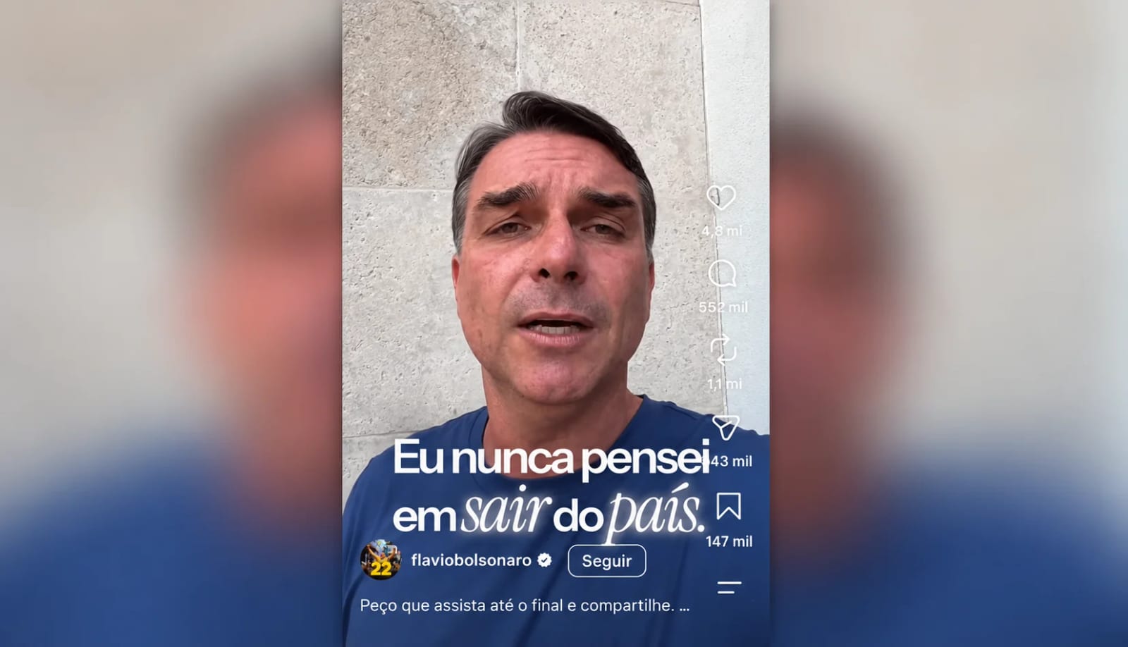 Flávio Bolsonaro disse que não deixaria o Brasil; relembre declarações contrariadas pelos fatos