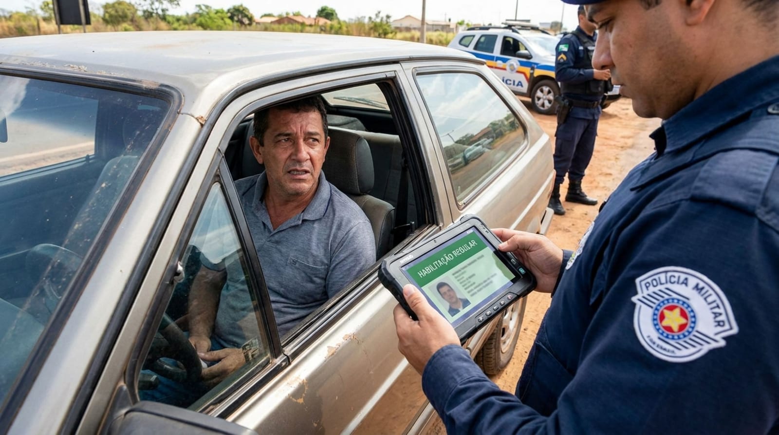 Motorista sai de casa sem a carteira e sem o celular, é parado numa blitz e descobre por que a possibilidade de consulta