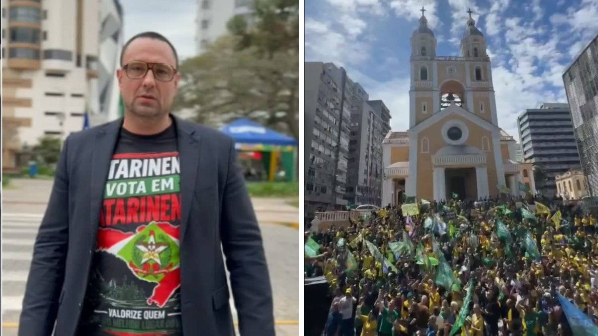 Candidato do PRD a governador de SC trocou atos de campanha por ato contra Moraes e Gonet