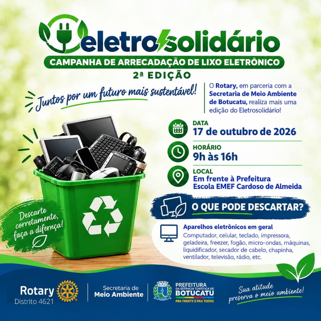 Campanha arrecada lixo eletrônico em Botucatu no dia 17