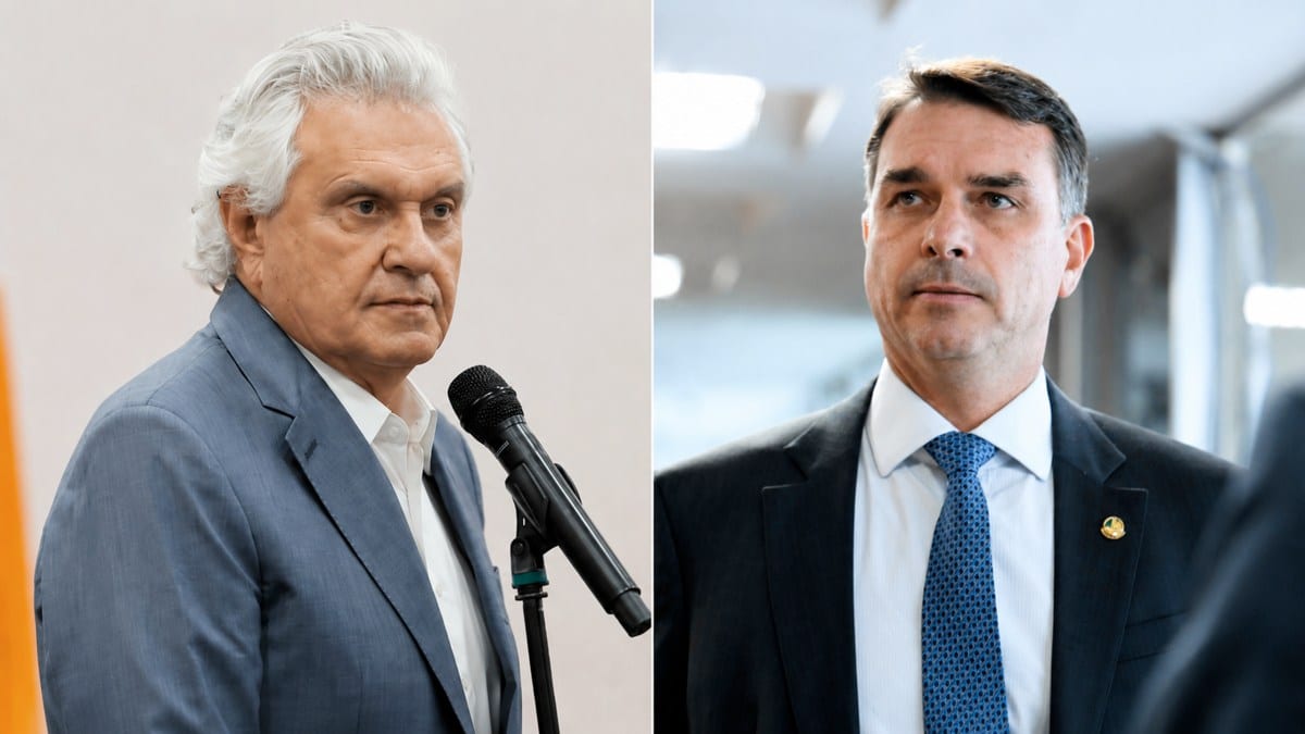 Flávio Bolsonaro deve viajar a Goiânia em busca do apoio de Caiado no 2º turno