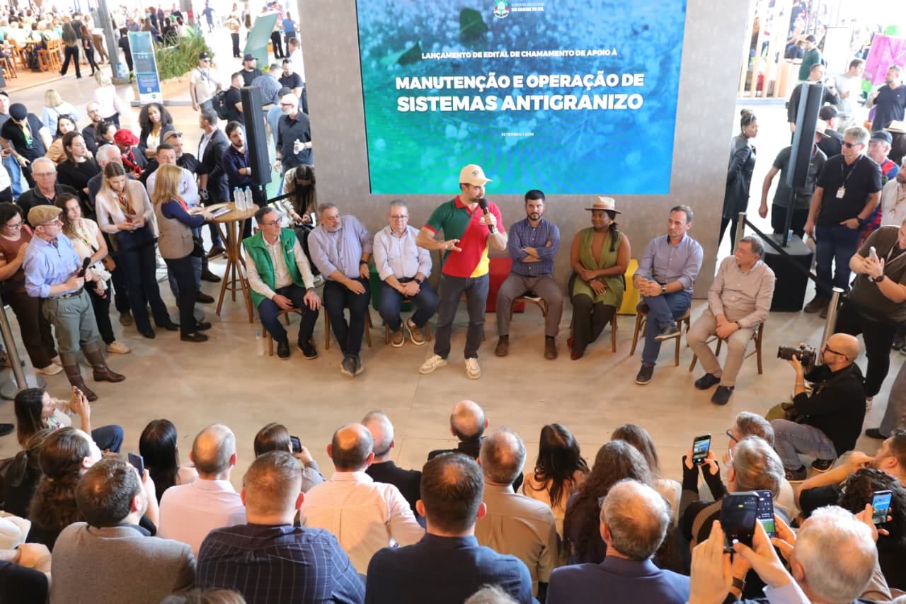 Edital do sistema antigranizo é lançado na Expointer com investimento de R$ 15 milhões
