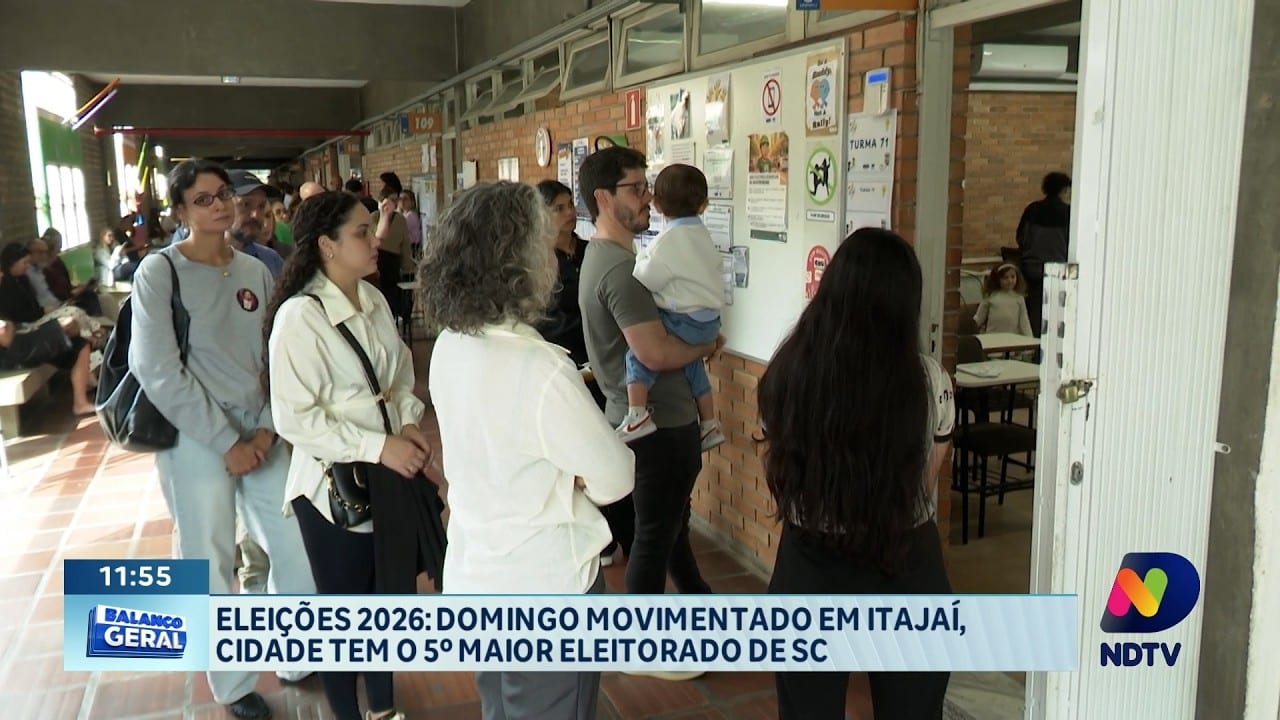 Itajaí registra movimento intenso nos locais de votação neste domingo
