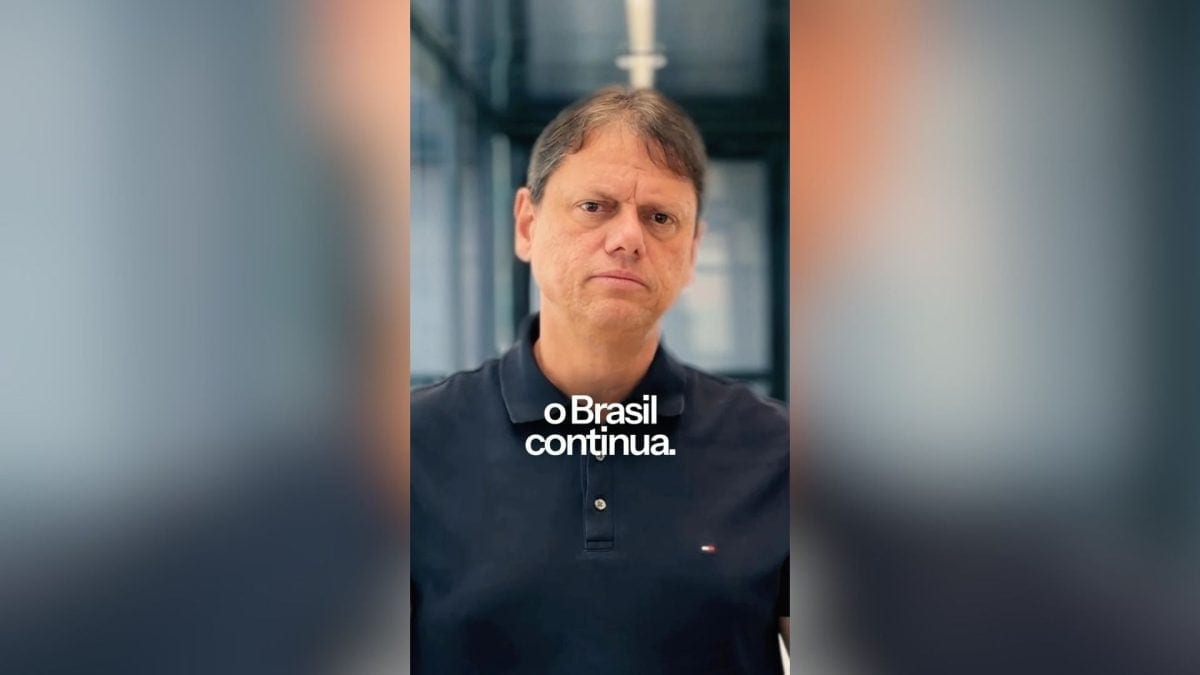 Tarcísio reconhece resultado da eleição e pede "oposição vigilante"