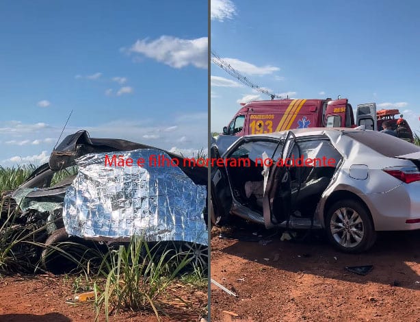 Mãe e filho morrem em colisão frontal entre carros na região de Ribeirão Preto