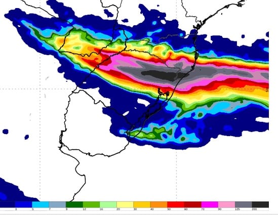 Chuva ganhará força neste final de semana, mas pico será entre domingo e segunda