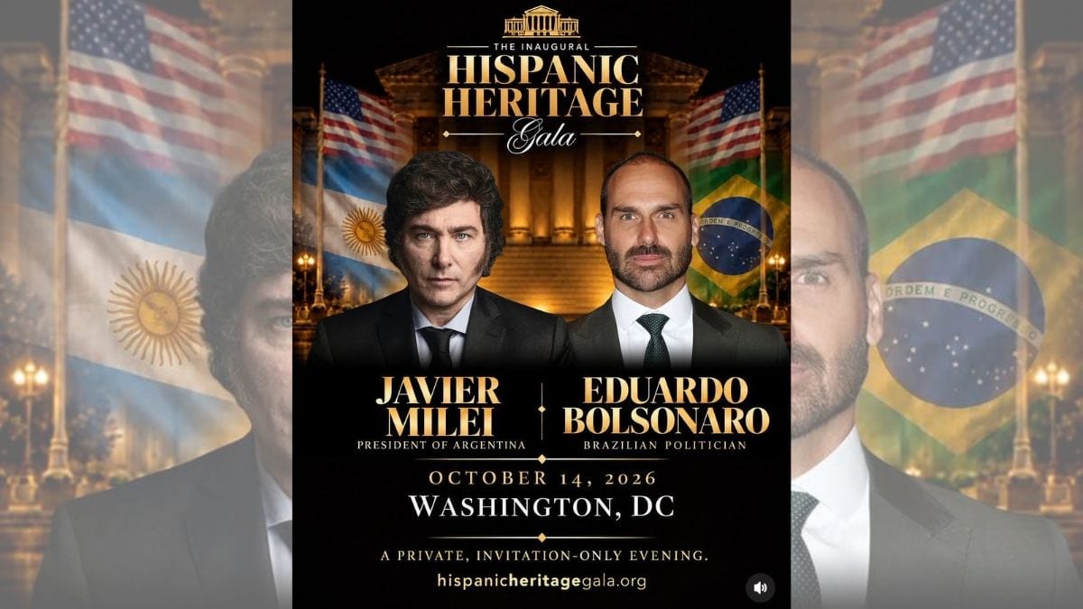 Milei e Eduardo Bolsonaro se encontram em Washington 11 dias antes do 2º turno