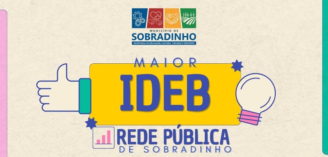 Sobradinho sobe no Ideb: 6,5 nos anos iniciais e 5,2 nos finais
