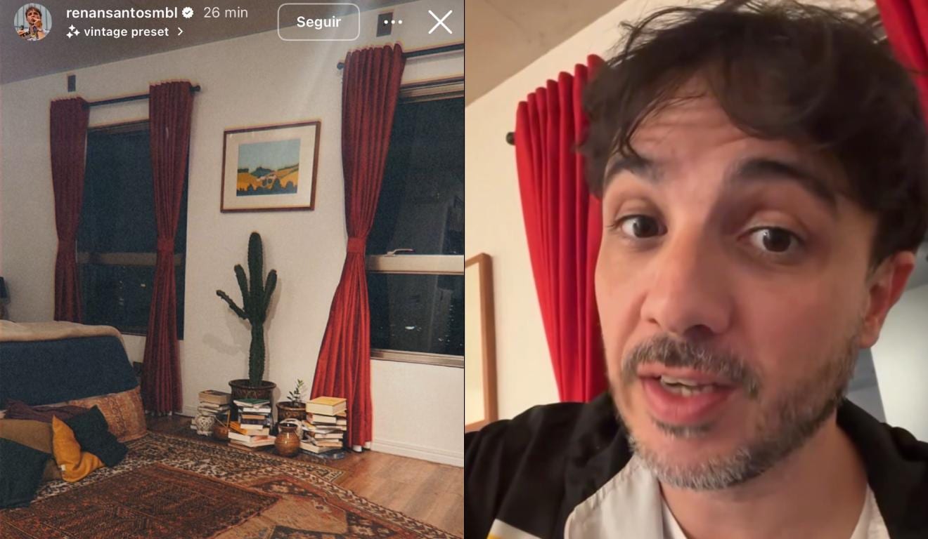 “É só uma cortina”: Renan Santos reage após decoração vermelha ser associada a Lula