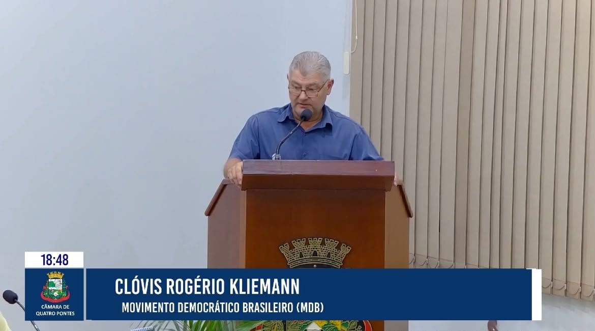 Vereador Clóvis Kliemann sugere implantação de passeio público na Rua Taquari, em Quatro Pontes