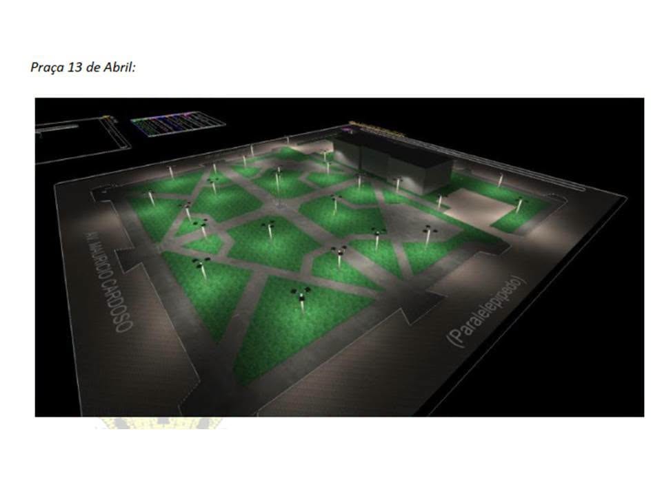 Campos Borges alinha início das obras de iluminação na Praça 13 de Abril e no Parque Grápia
