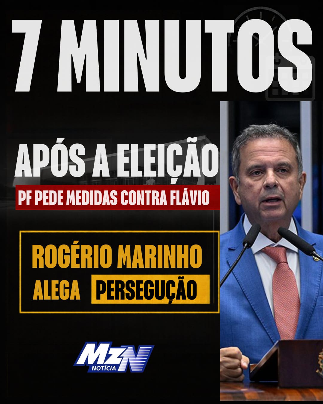 7 MINUTOS APÓS O FIM DA ELEIÇÃO, STF EXPEDE MEDIDAS CONTRA FLÁVIO BOLSONARO; “PERSEGUIÇÃO”, ALEGA ROGÉRIO MARINHO