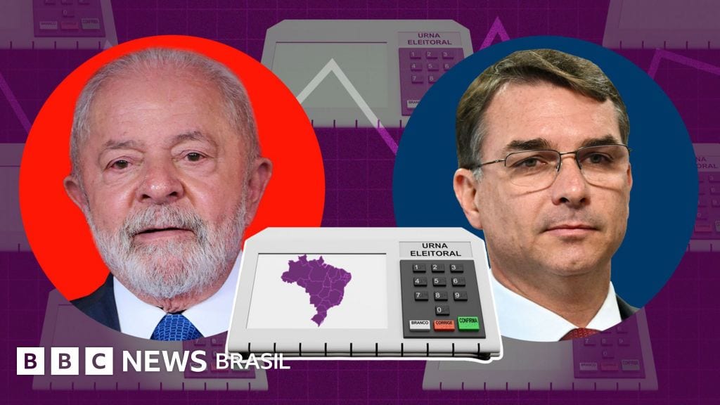 Distância entre Flávio e Lula é de 2 pontos no agregador de pesquisas da BBC