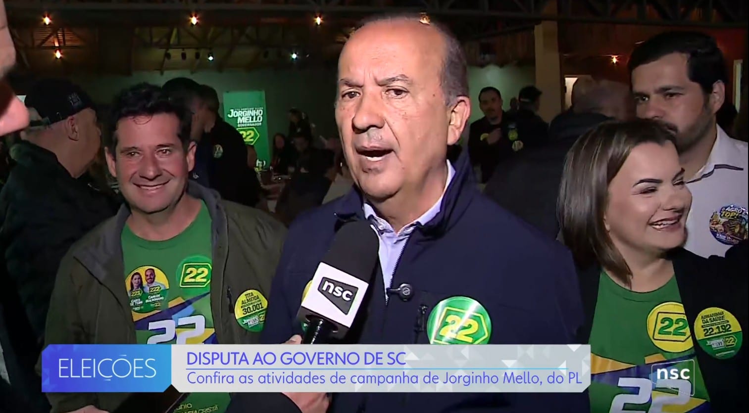 Jorginho Mello almoçou com aliados em Curitibanos durante agenda no Meio-Oeste