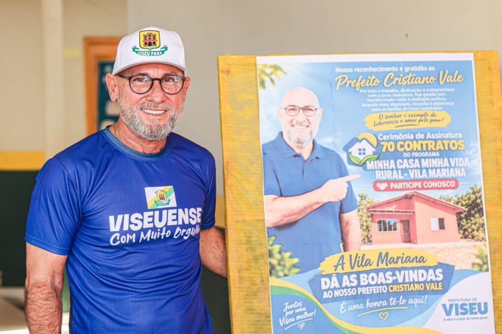 Prefeito Cristiano Vale assina termos para 70 famílias em Viseu