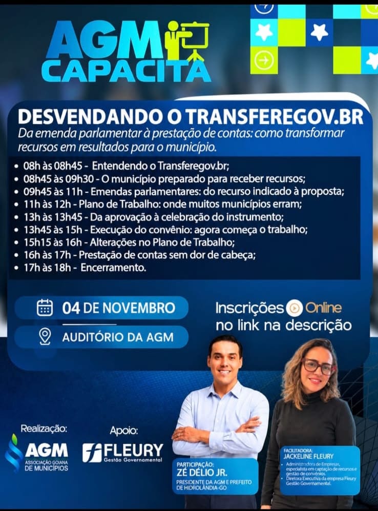 AGM promove seminário sobre “Desvendando o transferegov.br”