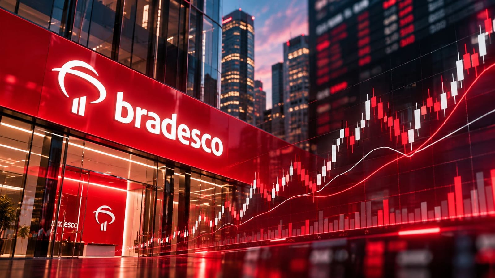 Bradesco (BBDC4) dispara 13,6% e supera Ibovespa; entenda a alta