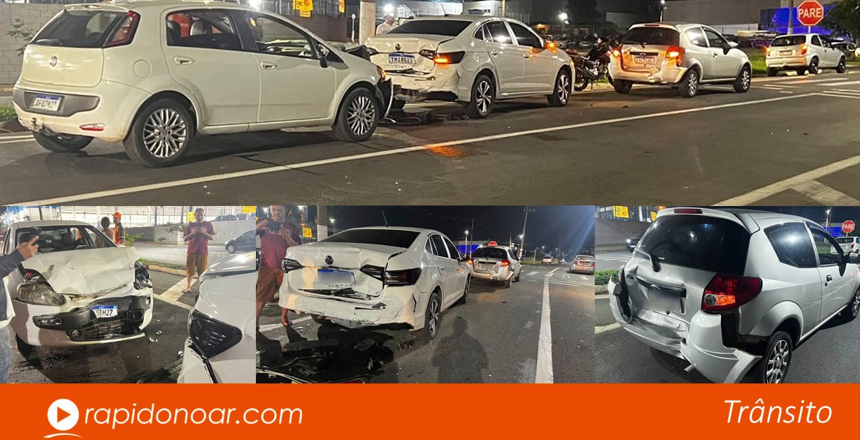 Motorista causa engavetamento entre três veículos no Anel Víário de Limeira