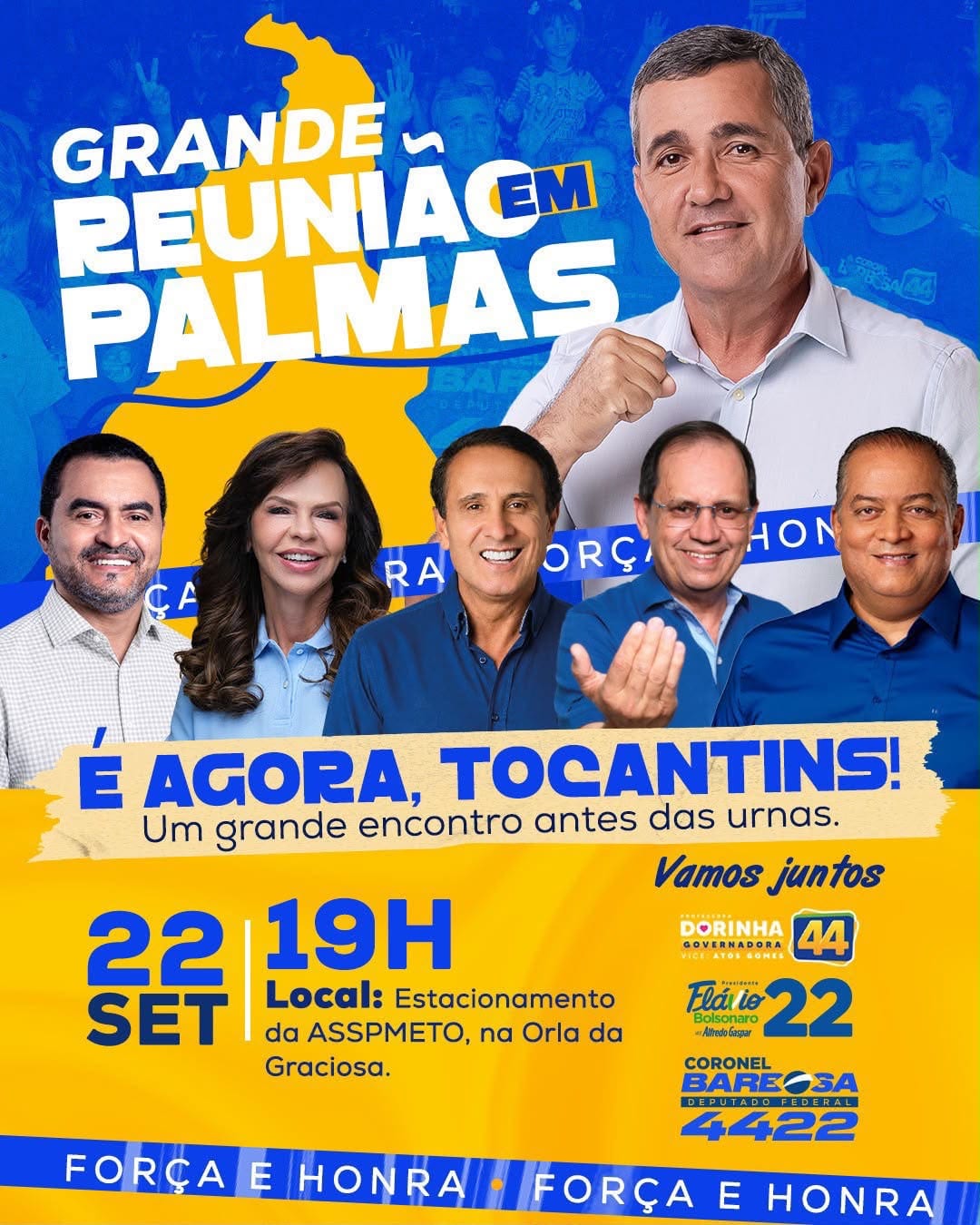 Coronel Barbosa reúne Dorinha, Wanderlei e candidaturas em Palmas nesta terça