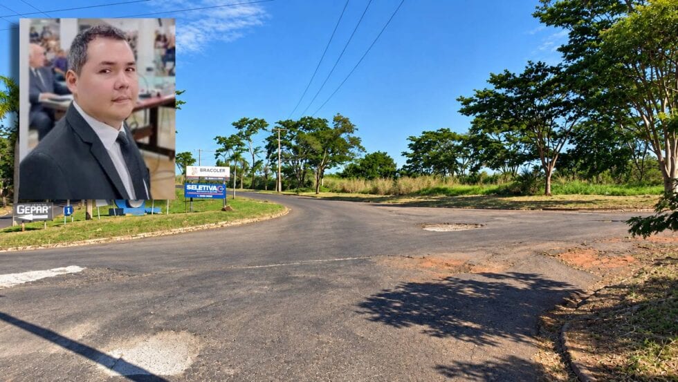 Douglas Kato pede recapeamento no Distrito Industrial Antônio Crepaldi