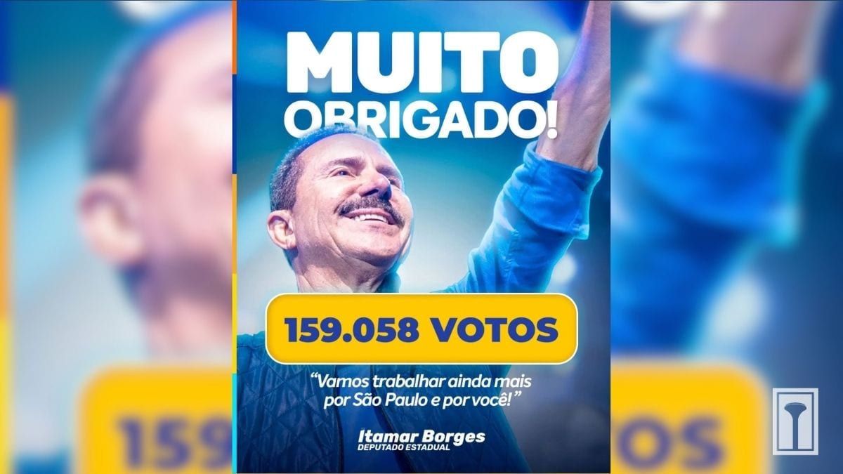 Itamar Borges é o candidato a deputado estadual mais votado em Ilha Solteira