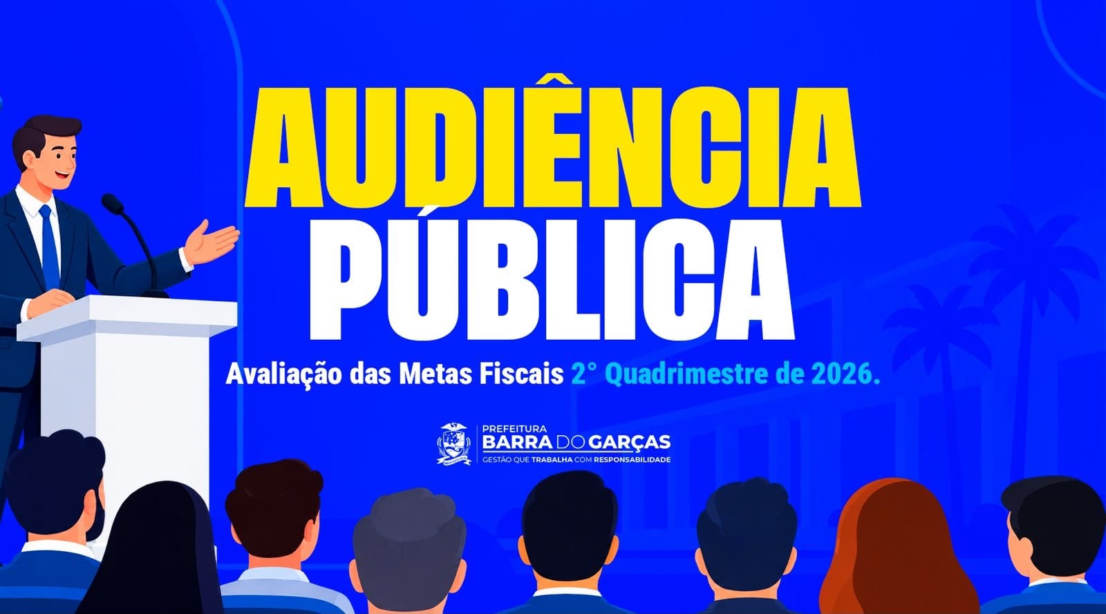 Barra do Garças fará audiência sobre metas fiscais em 30/9, às 9h
