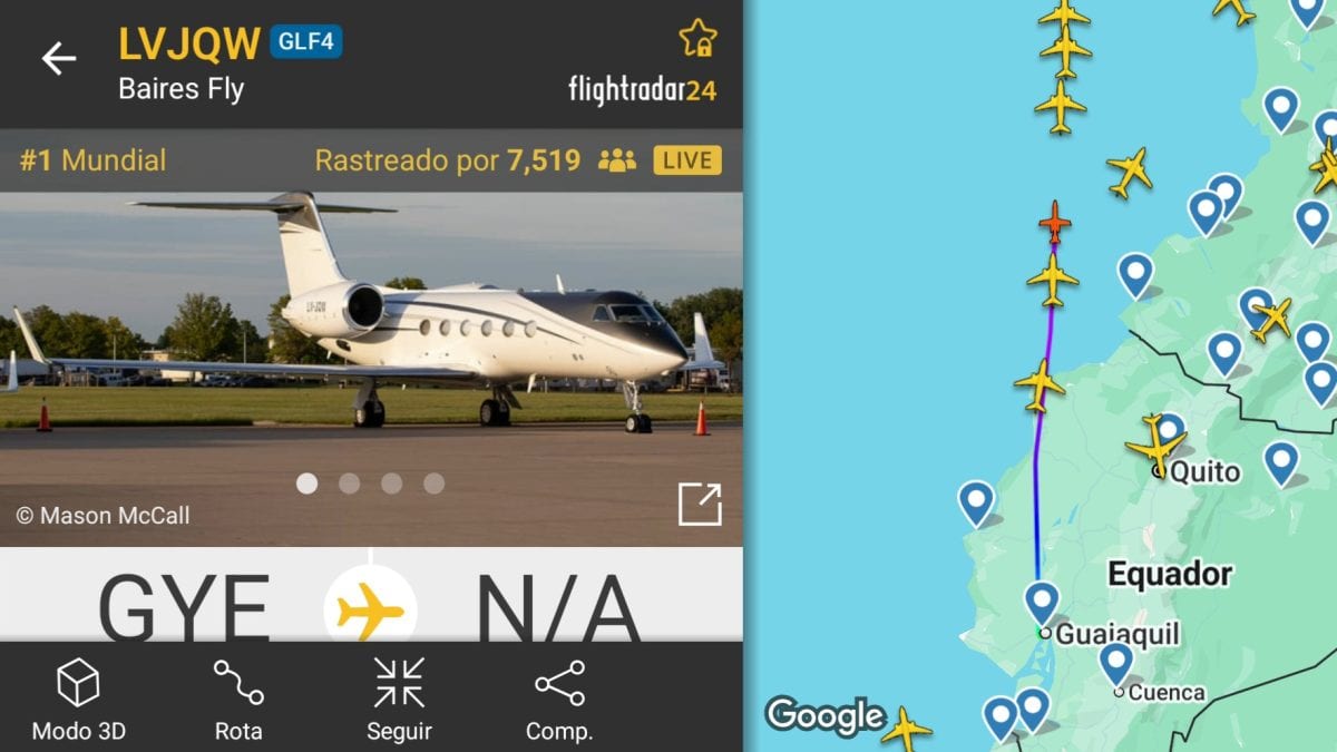 AO VIVO: Acompanhe o voo de Flávio Bolsonaro a caminho dos Estados Unidos
