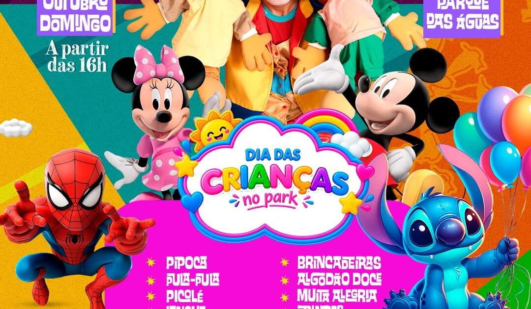 Dia das Crianças no Park terá programação especial neste domingo em Paraíso
