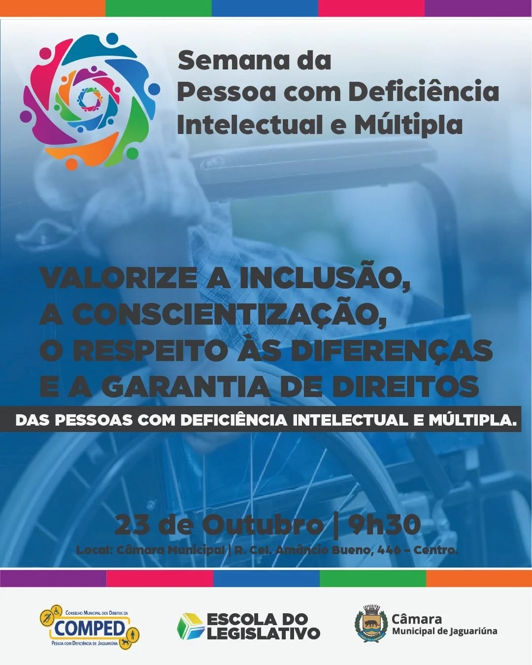 COMPED e Escola do Legislativo realizam ação sobre deficiência em Jaguariúna