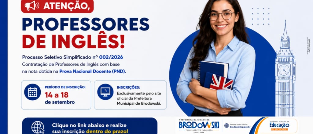 Atenção, Professores de Inglês!