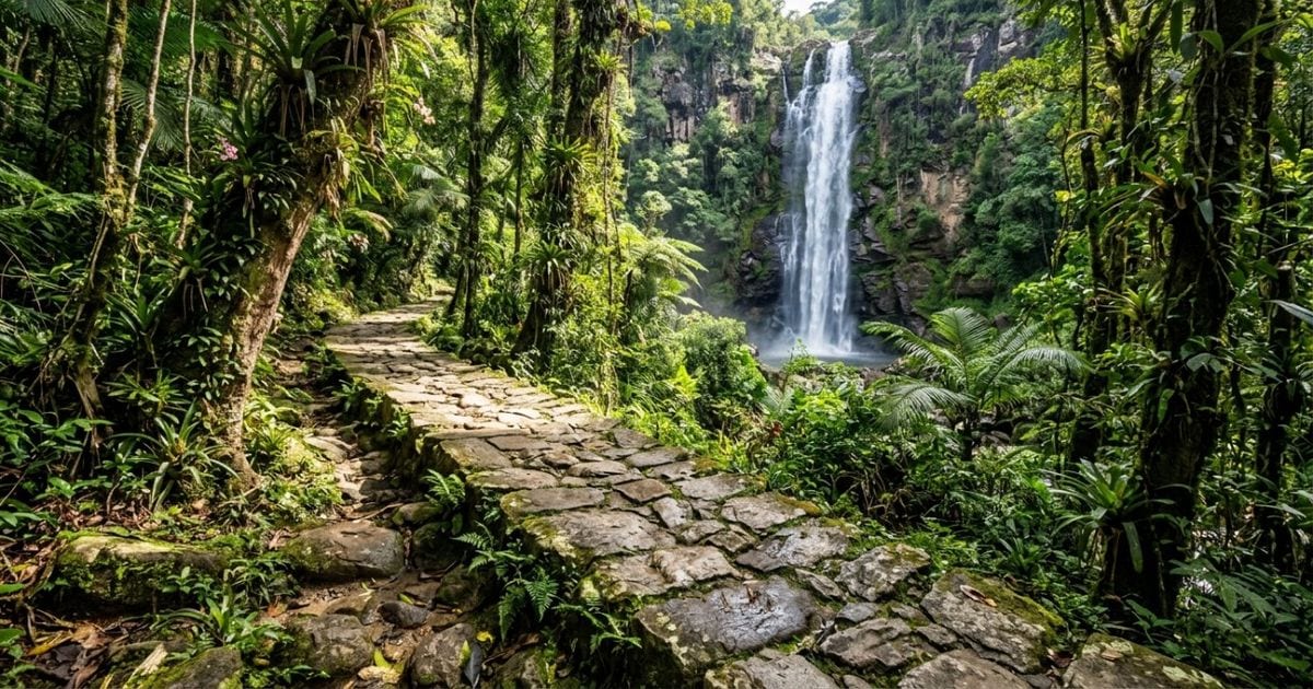 Uma caminhada de cerca de 50 quilômetros em três dias, cachoeiras e trechos de calçamento dos tempos da Coroa: a travess